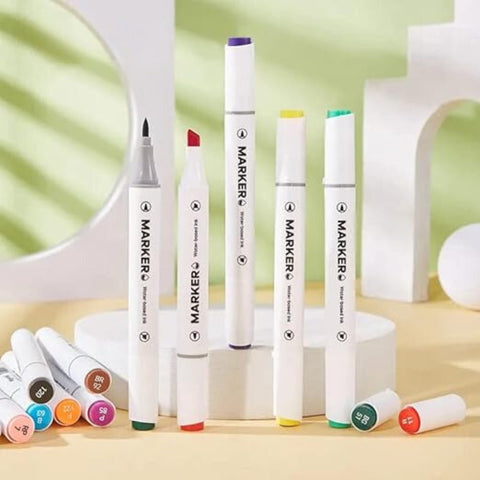 Color Markers Twin Tip - Double Tip Markers  (Pack of 24) |  GBR-BT9500-24