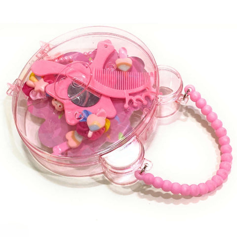 Pink Floral Applique Hair Accessories Set | GBT-3957