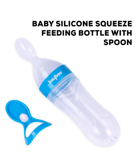 Infant Silicone Squeeze Bottle with Spoon | SILICON SQUEEZ 112 | BYIE112
