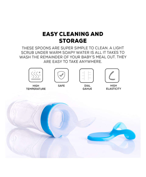Infant Silicone Squeeze Bottle with Spoon | SILICON SQUEEZ 112 | BYIE112