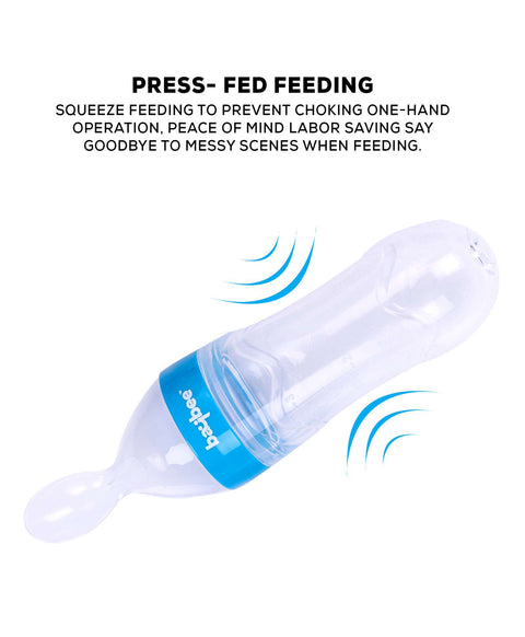 Infant Silicone Squeeze Bottle with Spoon | SILICON SQUEEZ 112 | BYIE112