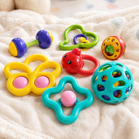 BABY RATTLES 7PCS COMBO 1 DUMBBELL | INA014I