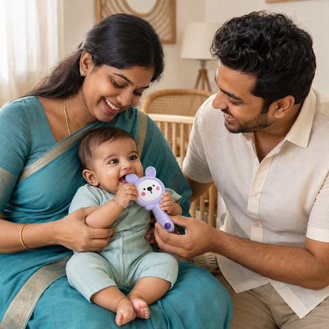 RABBIT RATTLE TEETHER | AE-685