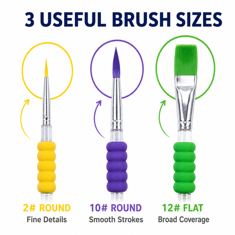 3PCS KIDS PAINT BRUSH SET | GBT-1397