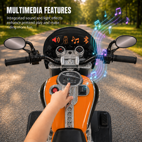 kidsROAR AVENGER Mini Electric Bike for Kids 2-5 Years | Baby Bike | Battery Operated Ride On Bullet with Parent Remote Control & Foot Accelerator | Bluetooth, USB Music, LED Lights| Max 25kg