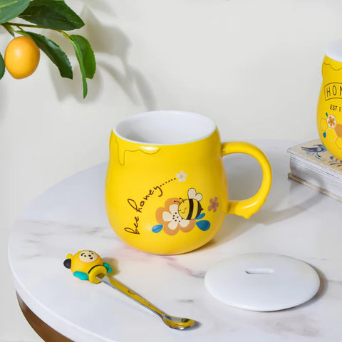 Sleepy Honey Bee Coffee Mug Yellow 350 Ml |                                                 GBR-216