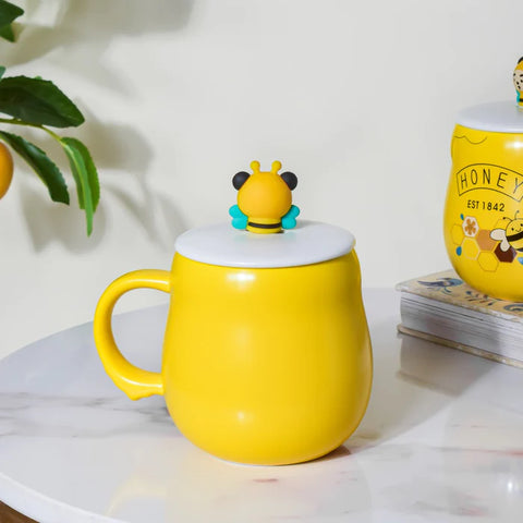 Sleepy Honey Bee Coffee Mug Yellow 350 Ml |                                                 GBR-216