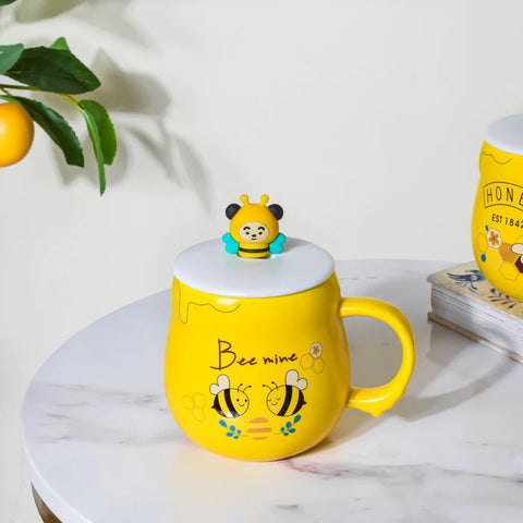 Sleepy Honey Bee Coffee Mug Yellow 350 Ml |                                                 GBR-216