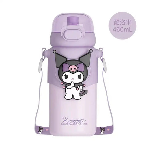 StainlessThermos Cup Kuromi Children's water cup high straw water cup | GBT-PN2113 | ASSORTED