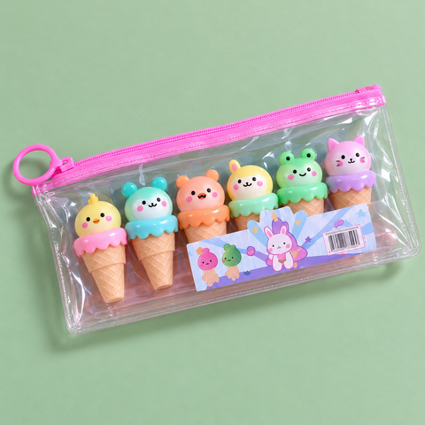 FANCY MINI HIGHLIGHTER 6 COLOUR IN POUCH | GBT-52001