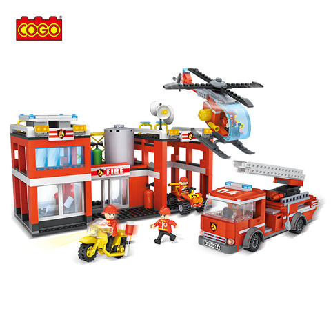 Cogo Model Building Block City Fire Station  | 4146