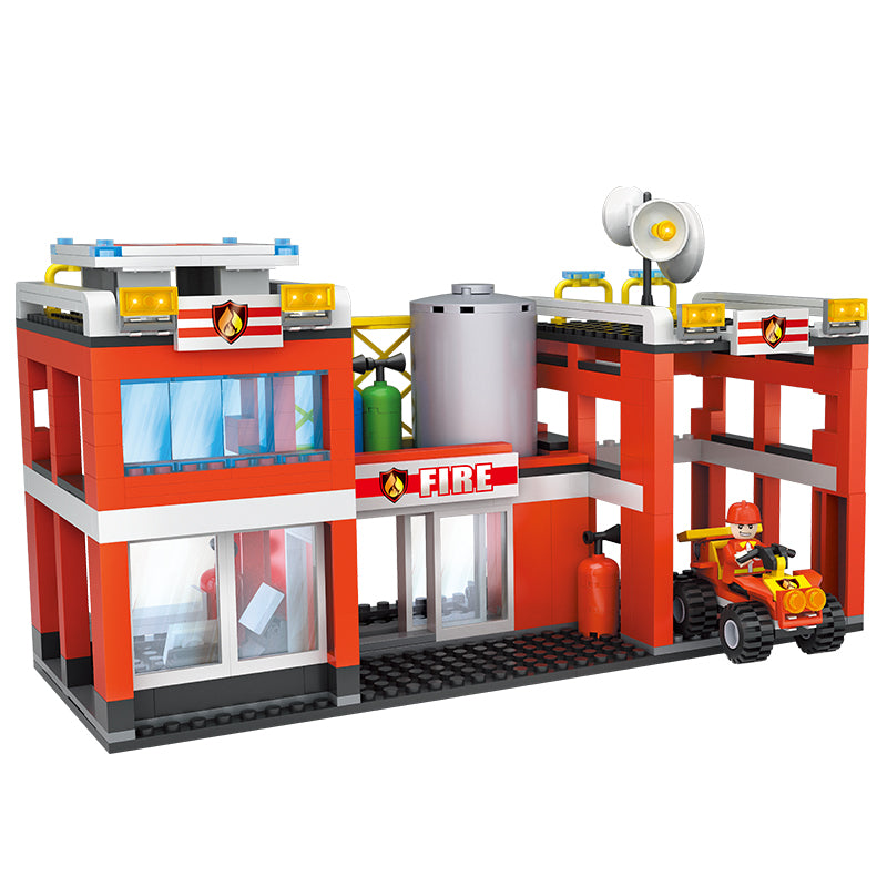 Cogo Model Building Block City Fire Station Set | 4136– KidsROAR