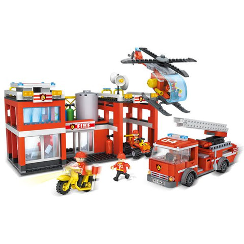 Cogo Model Building Block City Fire Station  | 4146