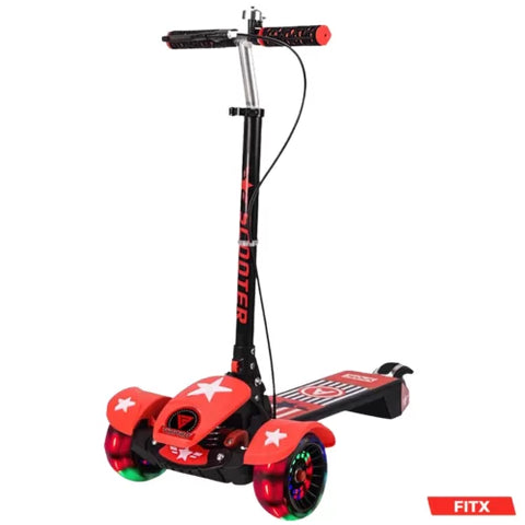 3 Wheel Children's Folding Adjustable Height Scooter |  With Music And Light