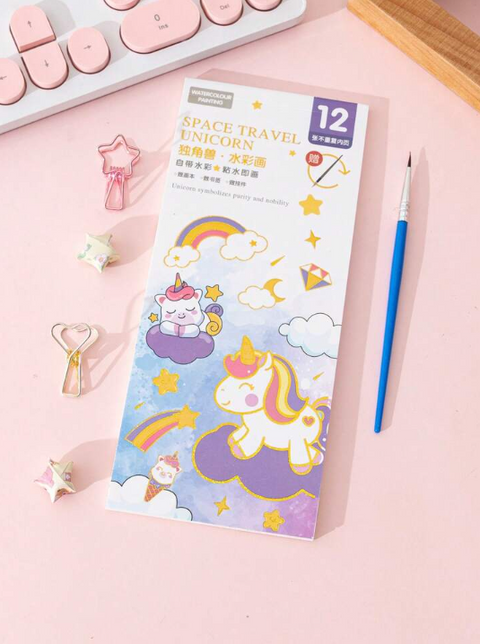 Watercolor Coloring Book | KBX-2182-UN | COLOR AND DESIGN MAY VERY