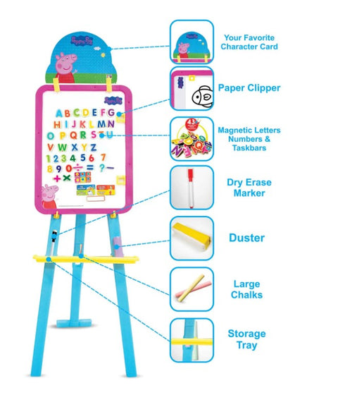 Peppa Pig 8 In 1 Magnetic Learning Easel Board | LO8IN1PEPPAPIG
