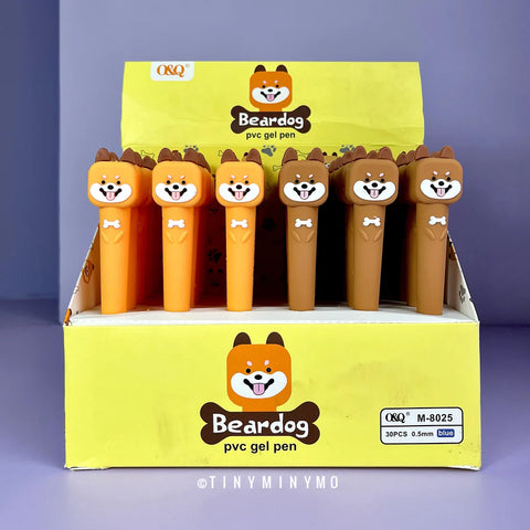 Quirky and Playful: Silicone 3D Dog Square Face Gel Pen  | GBT-M-8025