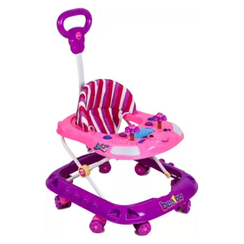 Baby Walker | Height Adjustable Walker| Push Handle | Folding with Double Padded Seat