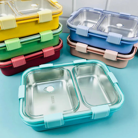Leak-Proof 2-Compartment 800ml Lunch Box: Fresh, Portable, and Convenient | NELB8939