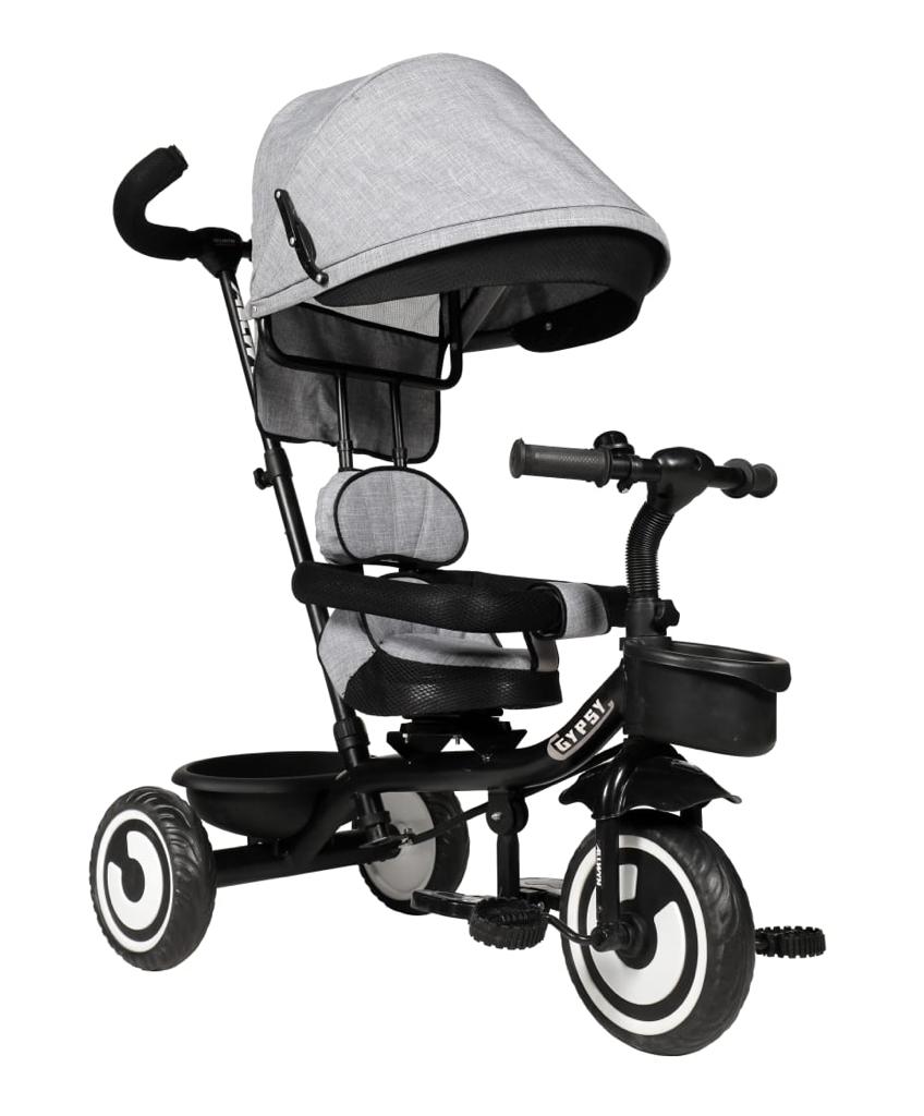 Tricycles Kids Trike Push Handle Removable Adjustable Canopy Safety Ha