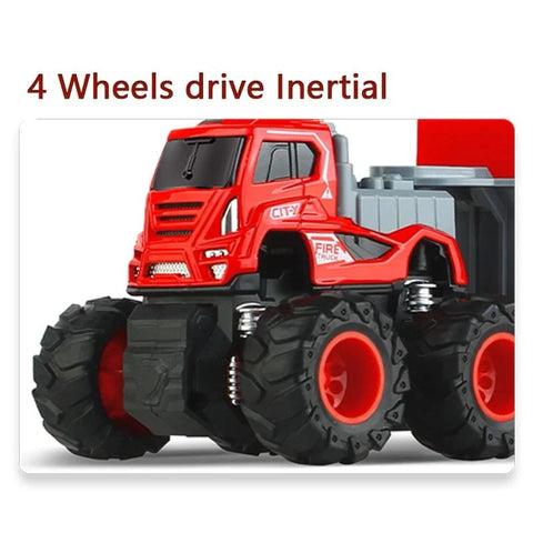 Fire Rescue Truck | Fire Truck ,4 Wheel Drive ,Monster Tiers | KLX600-199/200