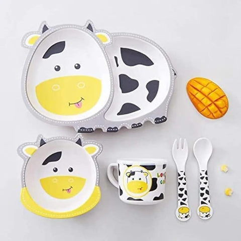 Baby Tableware Set, Eco Friendly Bamboo Fiber Dinner Set | RS-5012