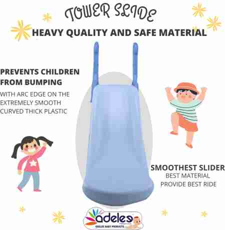 Tower Shape Freestanding Plastic Garden Slide | SLDT-001