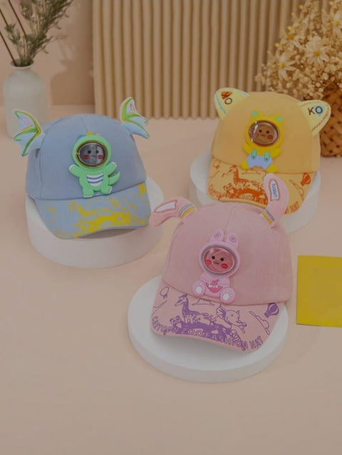 Baby Lion Face Embroidered Cap | GBT-3479