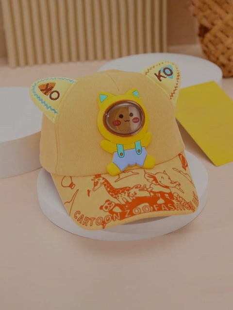 Baby Lion Face Embroidered Cap | GBT-3479