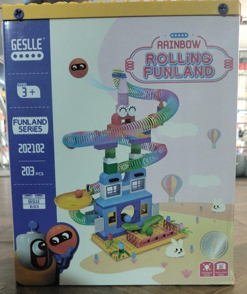 RAINBOW ROLLING FUNLAND BLOCKS 203PC | 202102