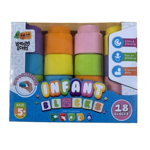 Soft & Squeezable Infant Building Blocks Set | IBS-04101 ( 18PCS )