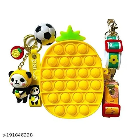 Adorable Bag with 2 Straps and Cute Keychain Accessories Pop Case | KQ-0010