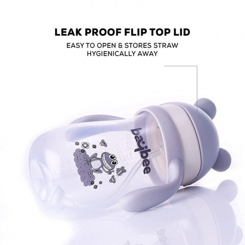 Insulated Flippo 300 Ml Anti Slip Baby Sipper Bottle With Soft Silicone BPA Free Straw Share | BYIE424