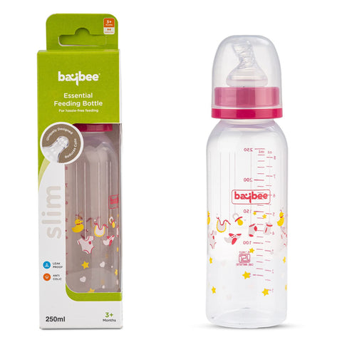 Slim Essential Safe & Non-Toxic, BPA-Free Food-Grade Silicone Baby Feeding Bottle 250ml | BYIE503