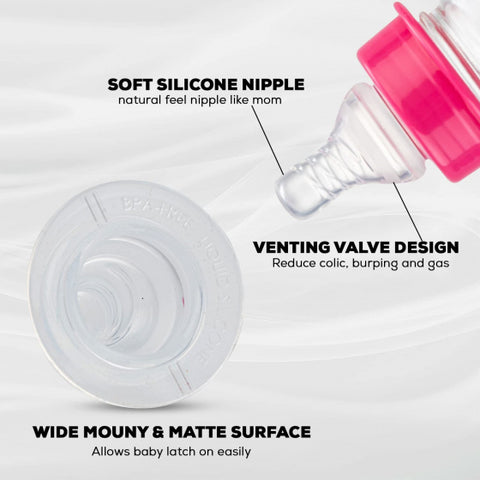 Slim Essential Safe & Non-Toxic, BPA-Free Food-Grade Silicone Baby Feeding Bottle 250ml | BYIE503