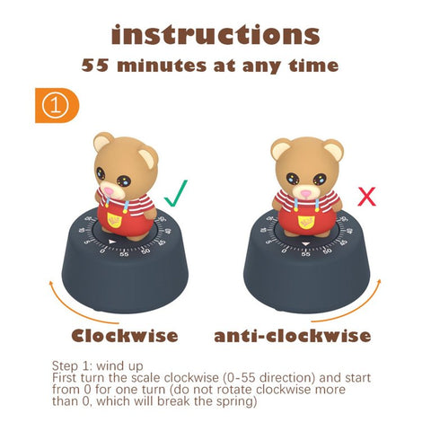 Timer Mechanical Animal Students Multi-color Cartoon Remind Creative Timer Clock Countdown Clocks Crash 4 Timer Timers  | GBT-SD028