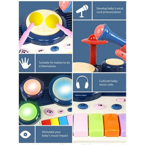 3 in 1 Musical Toys Microphone & Electronic Organ & Drum Kit | DJ241