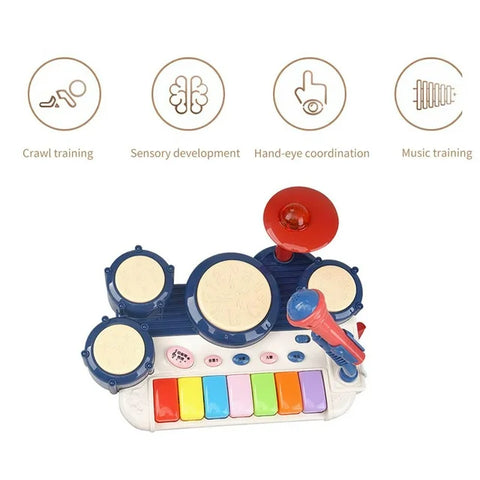 3 in 1 Musical Toys Microphone & Electronic Organ & Drum Kit | DJ241