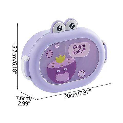 Lunch Box for Kids, 3-In-1 Small Lunch Box with Spoon & Fork & Removable Partition, Leakproof Food Container  | GBT-3329