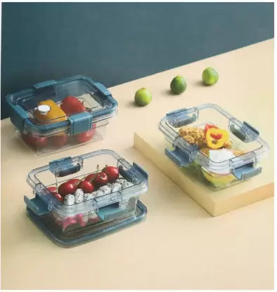 Multi Function Transparent Plastic Crisper Airproof Plastic Sealed Lunch Box | GBR-L7078