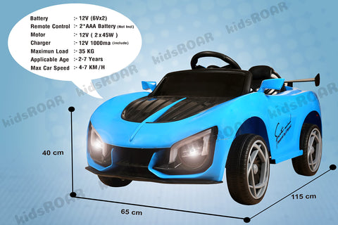 Electric Car For Kids | With Remote & 3D Lights | 1189 Car
