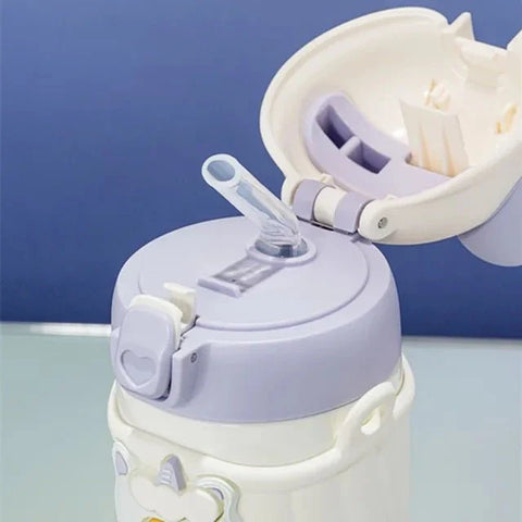 380ML SS PUSH BUTTON FANCY SIPPER BOTTLE | GBT-J-082