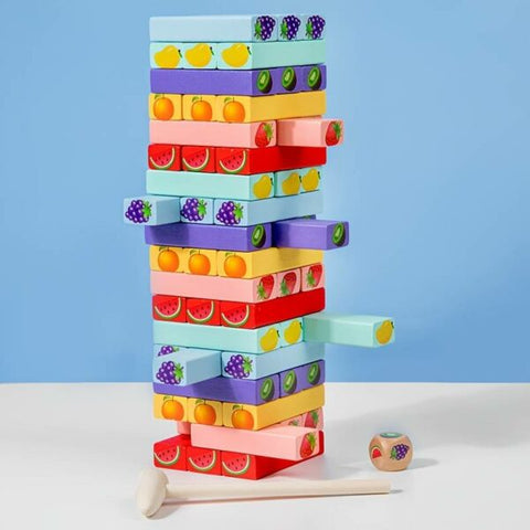 Wooden Fruits Jenga Stacking Blocks | 2181-11