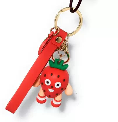 Strawberry Fruit Figure with Strap Key Chain | GBR-550