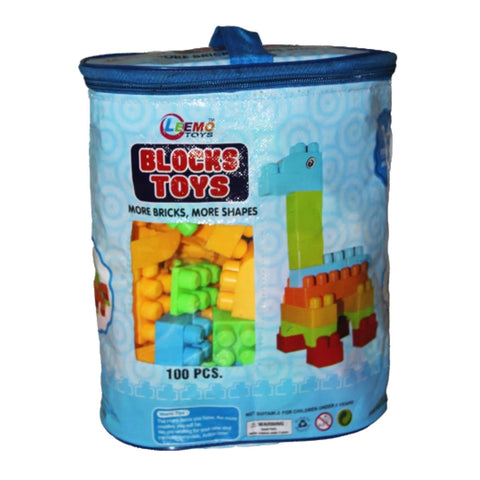 Plastic Building Block Set for Kids  | LOVS1106 LEEMO VS1106 BLOCKES 100 PCS
