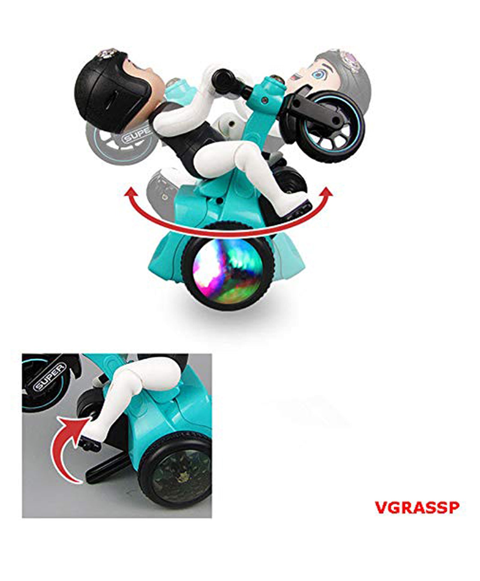 Spot Stunt 360 Rotating Tricycle Toy (color May Vary) | LD151– KidsROAR