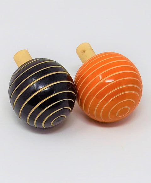 Wooden Mushroom Magic Tops Pack of 2 - ( ASSORTED ) | WDT30-05