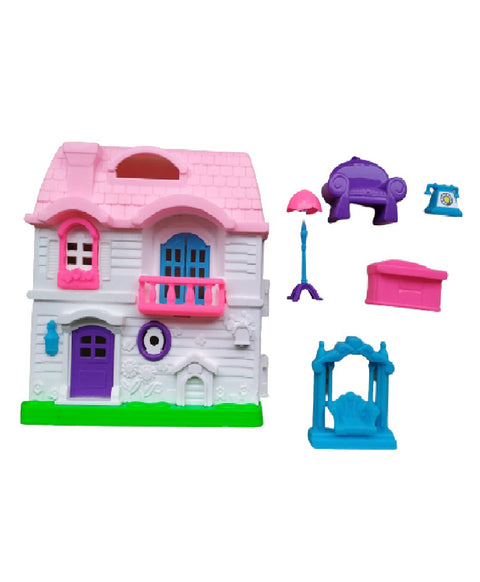 Dolls House & Play Set with Furniture Multicolor - 6 Pieces | 215