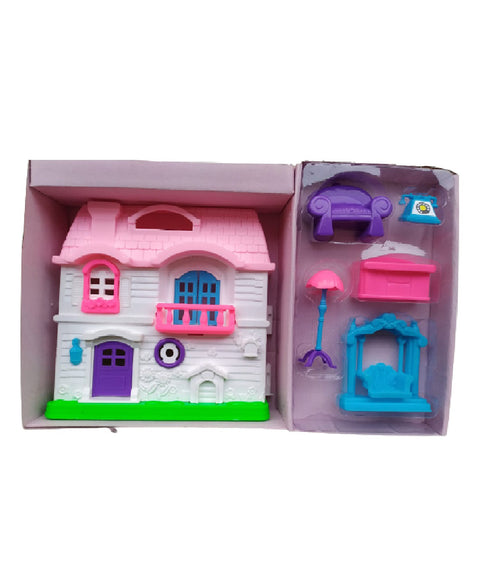 Dolls House & Play Set with Furniture Multicolor - 6 Pieces | 215