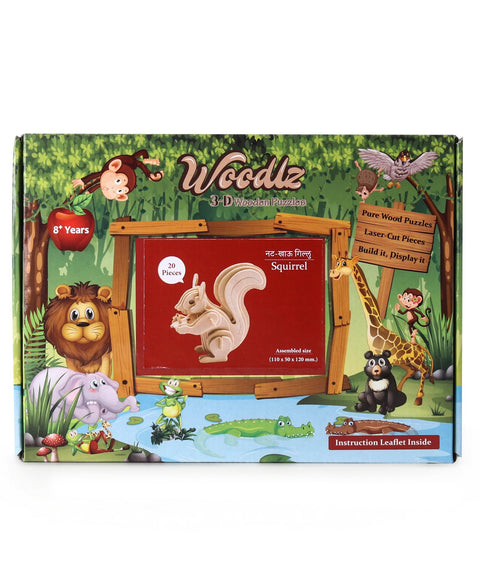Woodlz 3D Wooden Airplane Puzzle - 35 Pieces | INT216 WOODLZ 3D PUZZLE